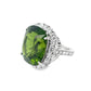 Cushion Cut Peridot Cocktail Ring