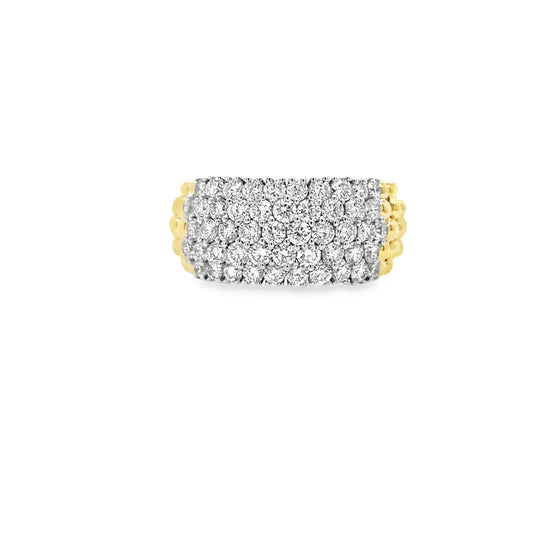 1.89CT Diamond Flexible Ring in Yellow and White Gold