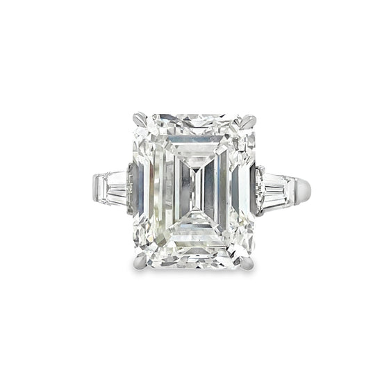 10.06CT Emerald Cut Diamond Ring