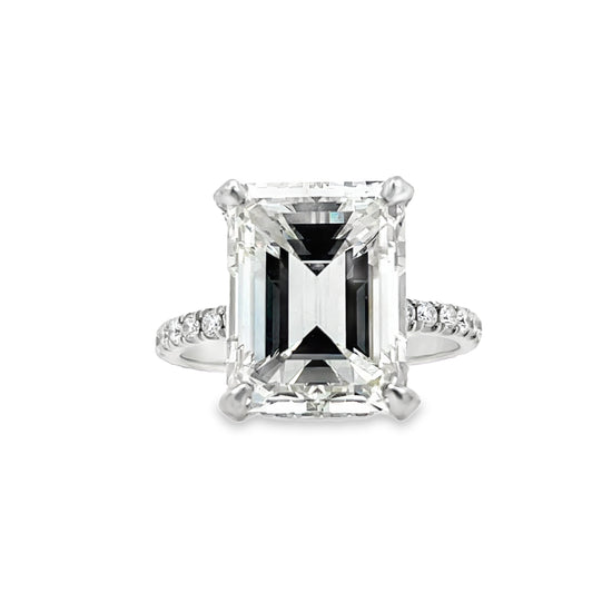 6.07CT Emerald Cut Diamond Ring