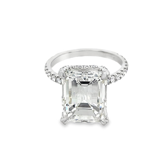 6.07CT Emerald Cut Diamond Ring