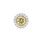 Yellow Diamond Ring with White Diamond Halo