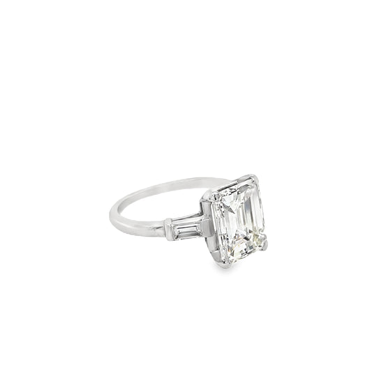 3.48CT Emerald Cut Diamond Ring