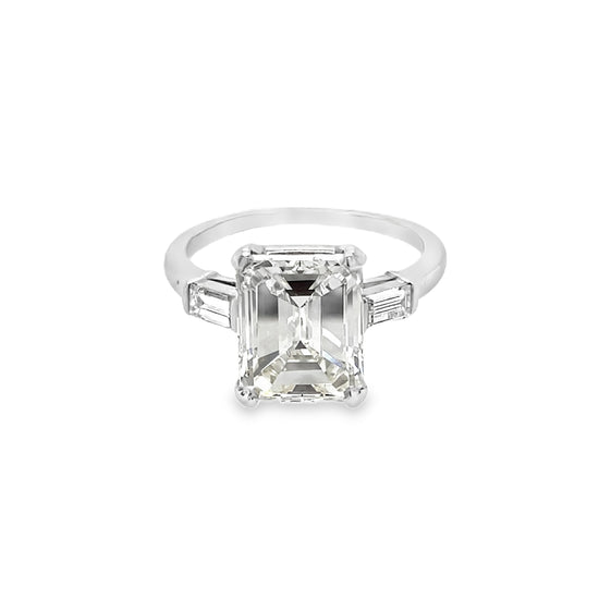 3.48CT Emerald Cut Diamond Ring