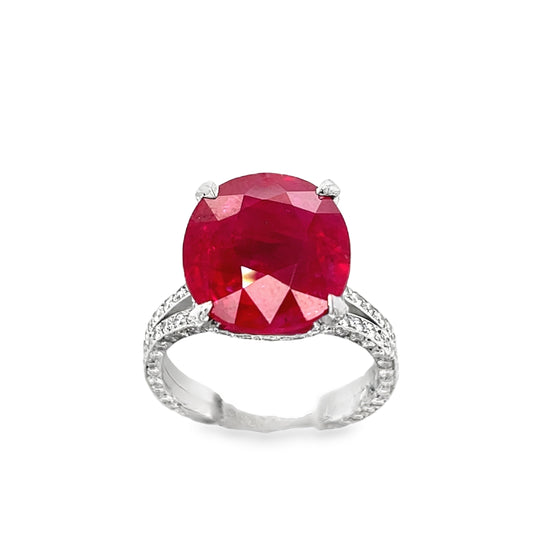 6.95CT Ruby Solitaire Ring