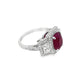 Ruby and Diamond Halo Ring