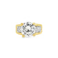 4CT Diamond Ring with Pave Details