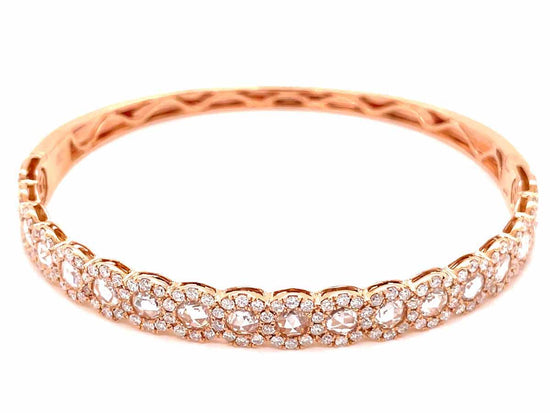 Piranesi White Diamond and Rose Gold Bangle