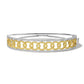 Yellow & White Round Interlocking Diamond Bracelet