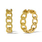 Yellow Diamond Interlocking Hoop Earrings