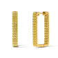 Yellow Diamond Rectangle Hoop Earrings