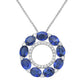 Sapphire and Diamond Circle Pendant