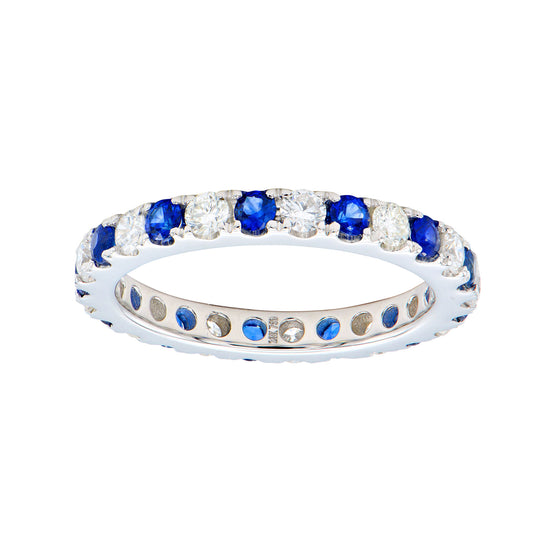 Sapphire and Diamond Eternity Band