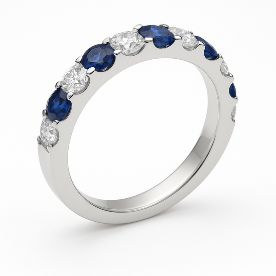 Sapphire and Diamond Band