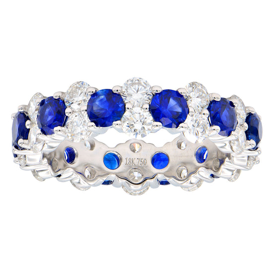 3.5CT Sapphire and Diamond Eternity Band