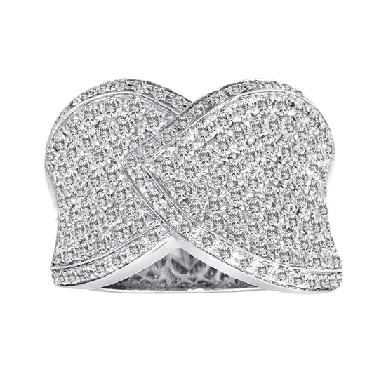 Pave Double Leaf Ring