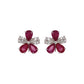 Piranesi Ruby Flower Earrings
