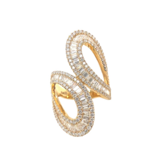 Piranesi Round and Baguette Diamond Ring