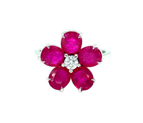 Piranesi Ruby Flower Ring