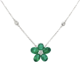 Emerald Flower Necklace