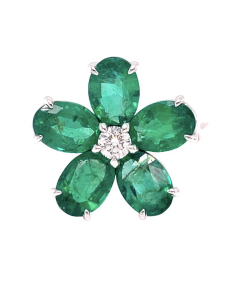 Piranesi Emerald Flower Ring