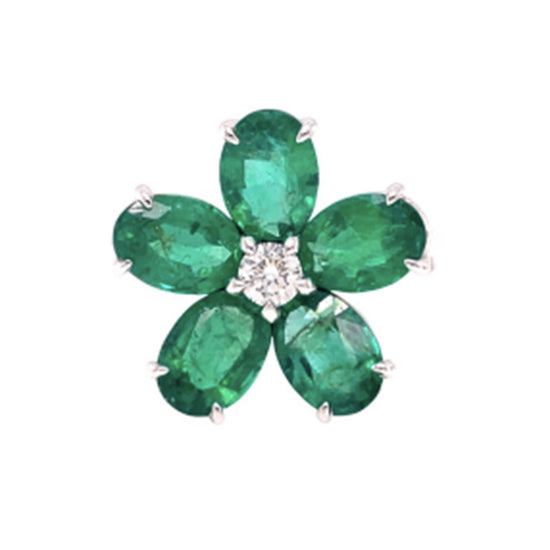 Piranesi Emerald Flower Ring