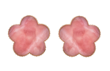 Piranesi Small Pink Opal Flower Earrings