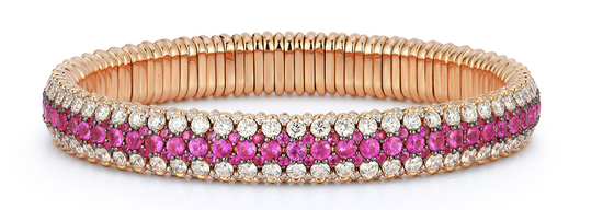 Roberto Demeglio Giotto 8 Ruby and Diamond Stretch Bracelet