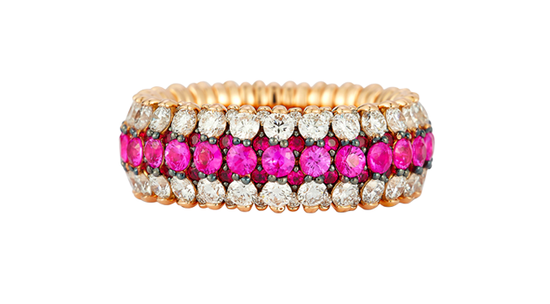Giotto 8 Ruby and Diamond Stretch Ring