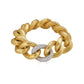 Piranesi Pavé Link Chain Bracelet in Yellow Gold