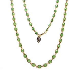 Piranesi Pietra Oval Tsavorite Chain Necklace