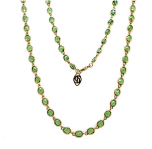 Pietra Oval Tsavorite Chain Necklace