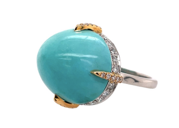 Piranesi Cabochon Turquoise Ring
