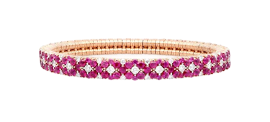 Roberto Demeglio Ruby and Diamond Stretch Bracelet