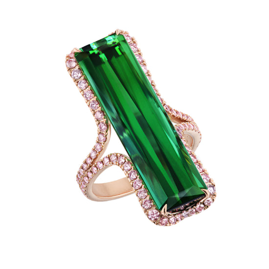 J Fine Green Tourmaline Ring