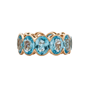 Oval Blue Topaz Ring