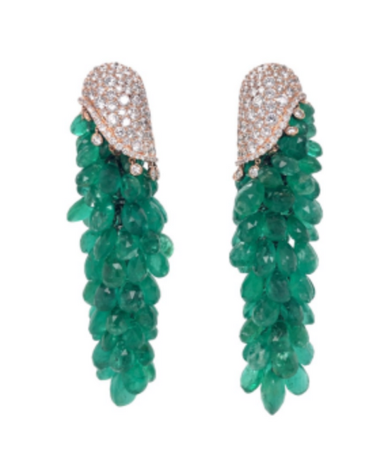 Piranesi Briolette Emerald Earrings