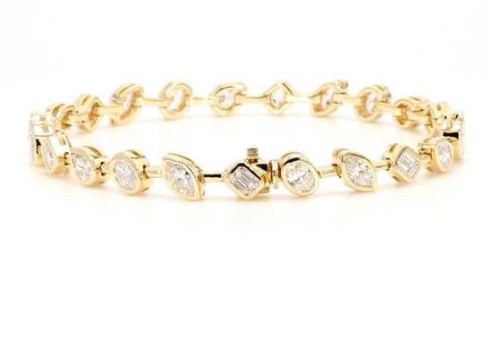 Multi-Cut White Diamond Bracelet