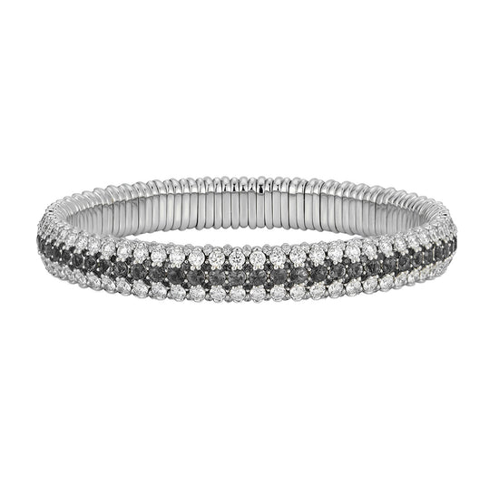 Giotto 8 Black and White Diamond Stretch Bracelet