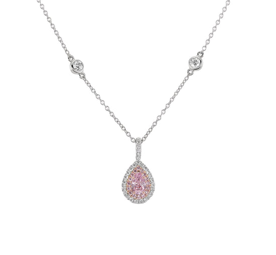 J Fine Pink Diamond Pendant Necklace