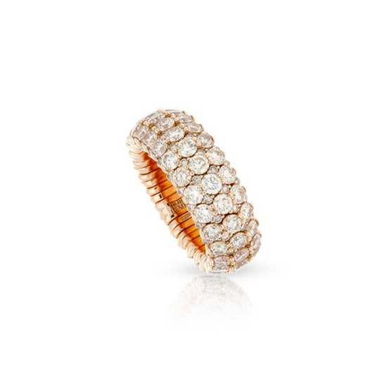 Roberto Demeglio Giotto 8 Champagne Diamond Stretch Ring