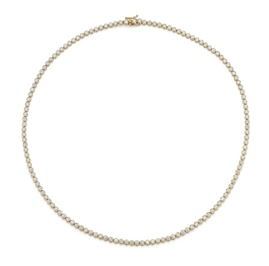 Bezel Set Diamond Tennis Necklace