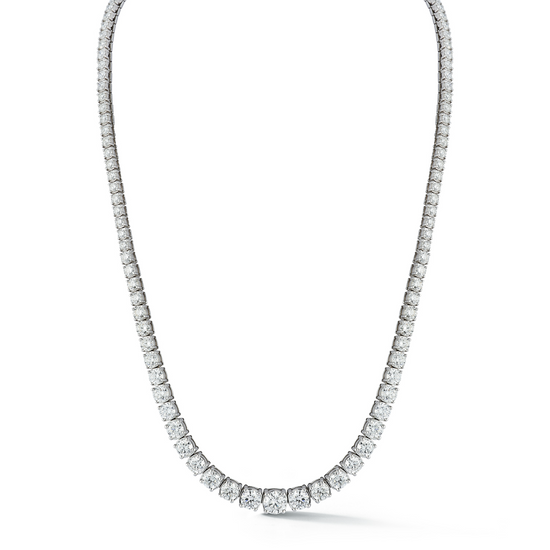 9CT Graduated Tennis Necklace
