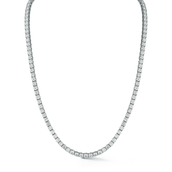 18CT Same Size Diamond Tennis Necklace