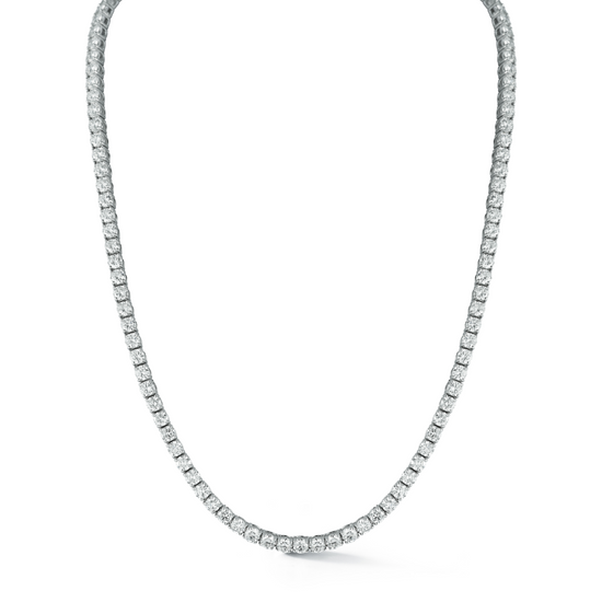 11CT Same Size Diamond Tennis Necklace