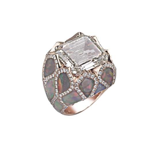Picchiotti 17.75CT Diamond and Opal Cocktail Ring