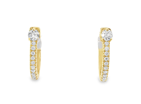 0.24CT Diamond Huggie Earrings