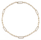 Paperclip Necklace with Diamond Sections