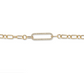 Paperclip Necklace with Diamond Sections