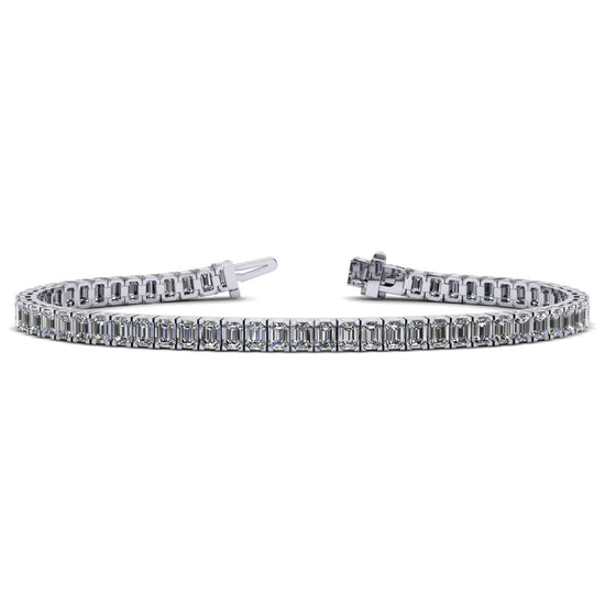 12CT Emerald Cut Diamond Tennis Bracelet